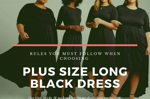 tips to choosing long black dress for plus size
