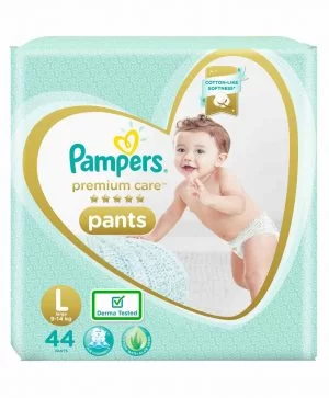 Pampers Premium Care Pants, Large size baby diapers (LG), Softest ever Pampers pants