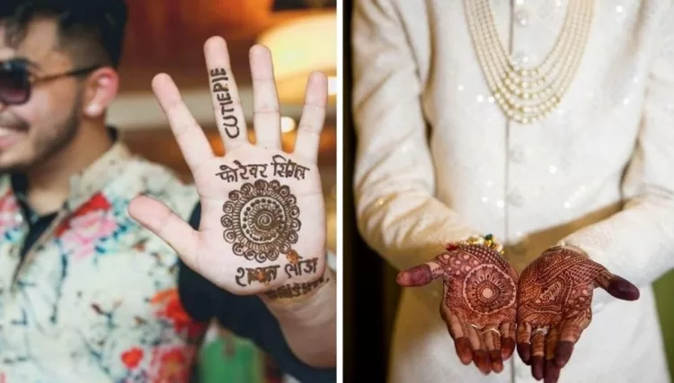 16 Trendy Groom And Boys Mehndi Design- Shaily Beauty Tips